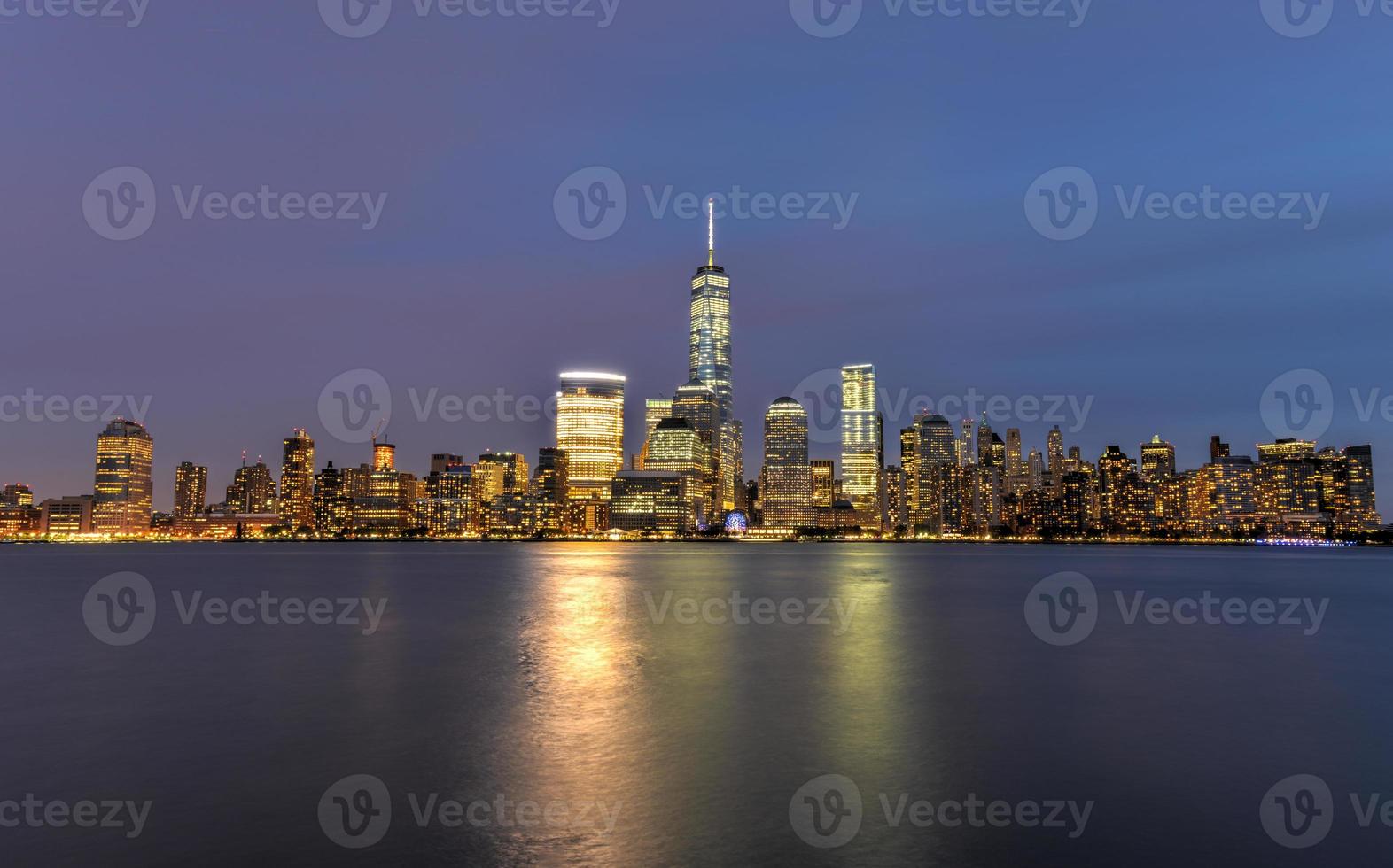 horizonte de la ciudad de nueva york desde nueva jersey foto