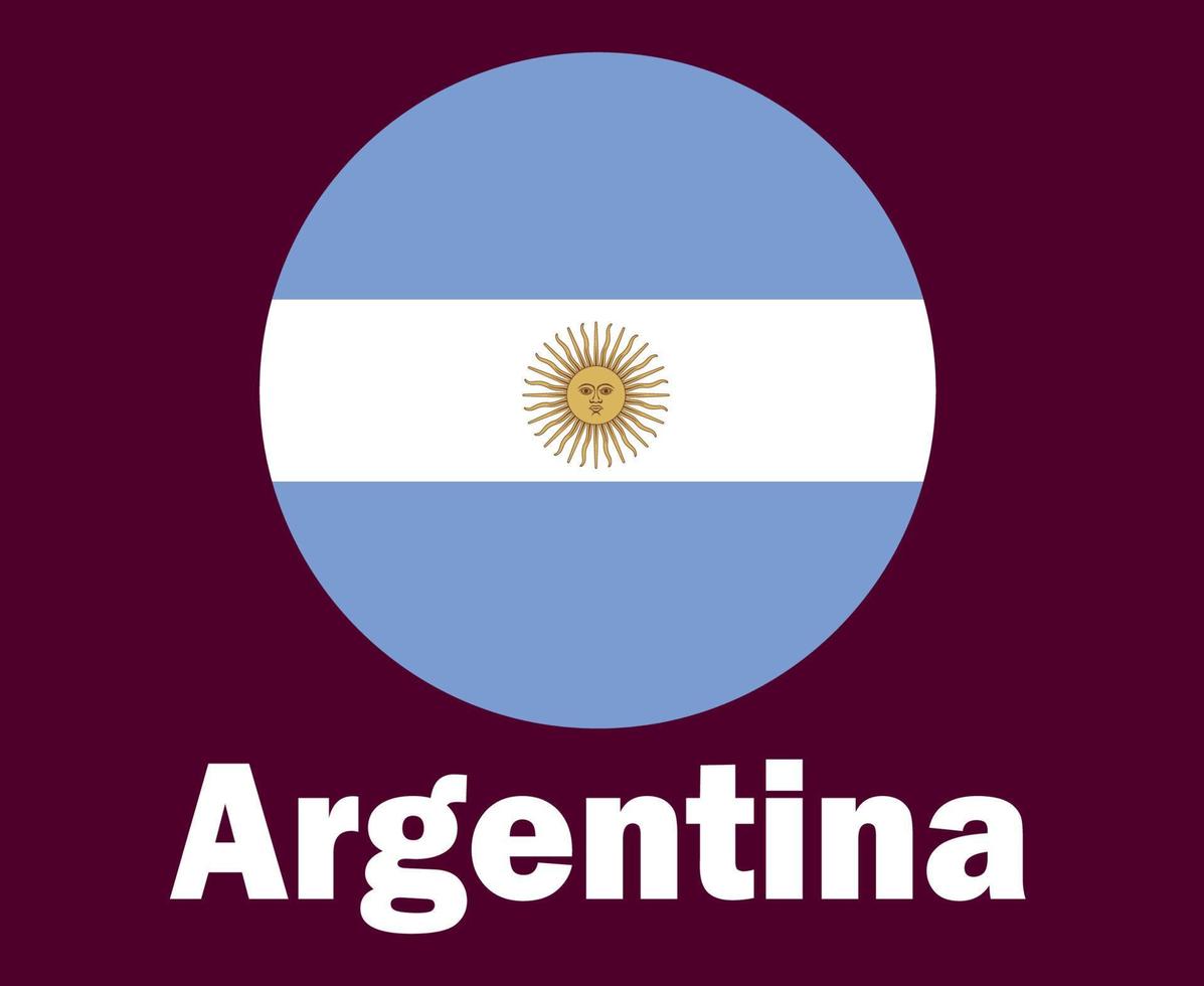 bandera argentina con nombres símbolo diseño latinoamérica fútbol final vector países latinoamericanos equipos de fútbol ilustración