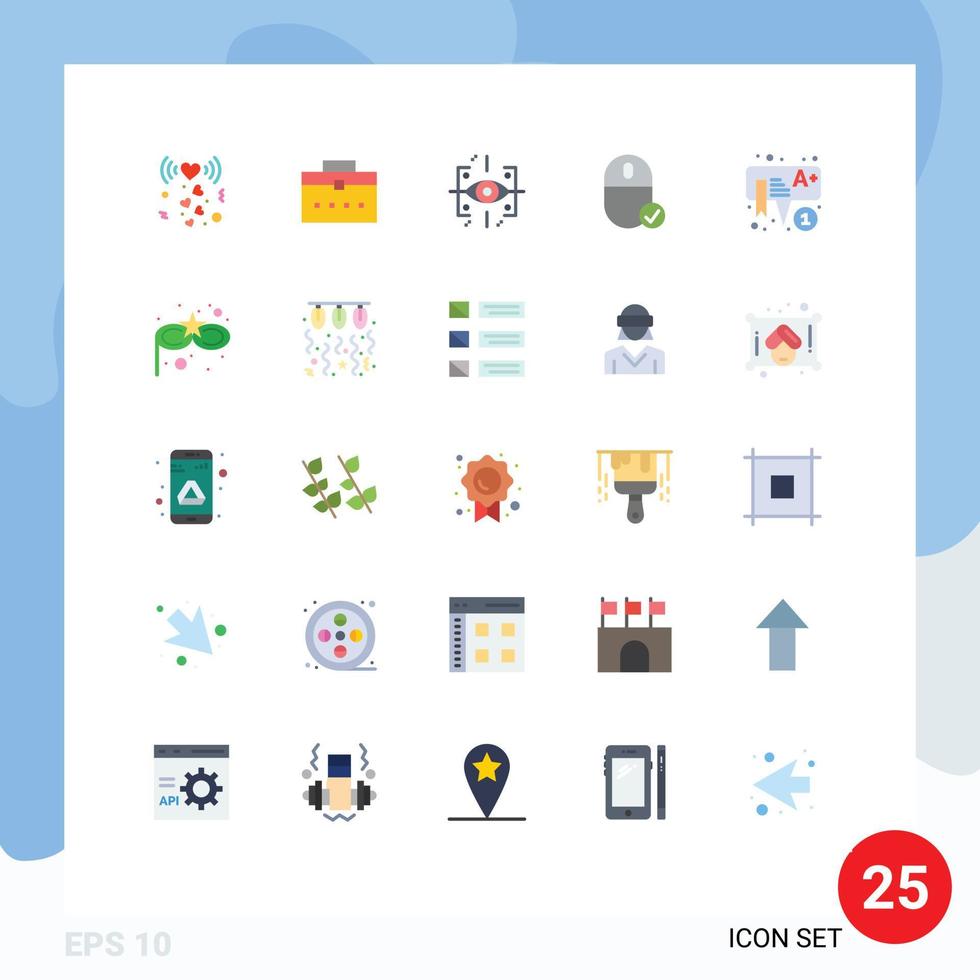 25 Thematic Vector Flat Colors and Editable Symbols of education gadget advanced devices computers Editable Vector Design Elements