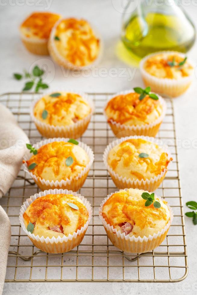 Ham and cheese muffins photo