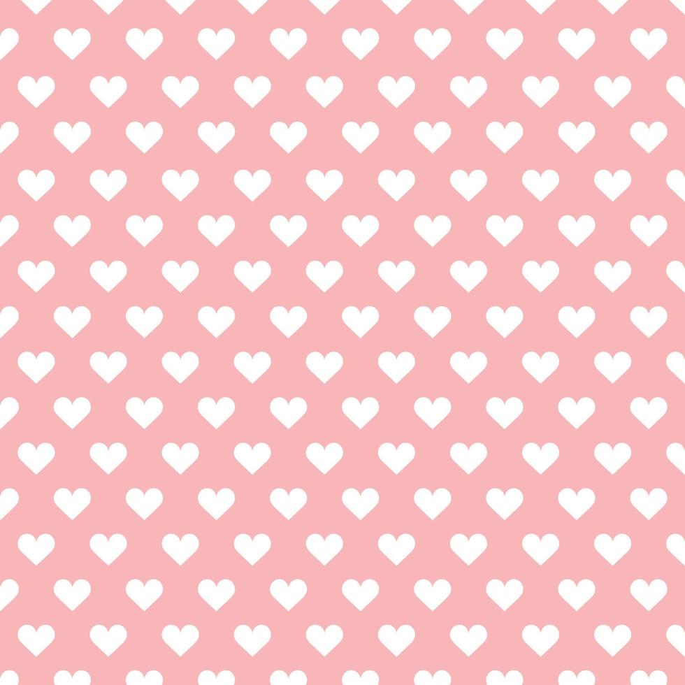 white hearts in pink background seamless pattern design vector