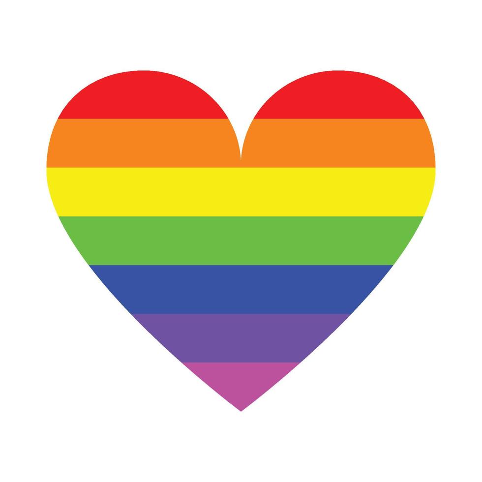 heart symbol with rainbow color vector design