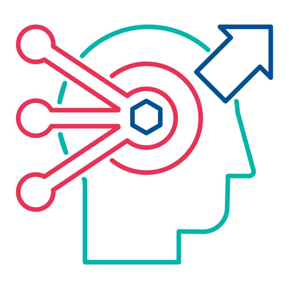 Problem solving and decision making linear vector icon