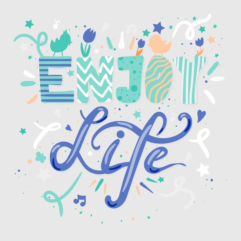 Enjoy Life Lettering vector