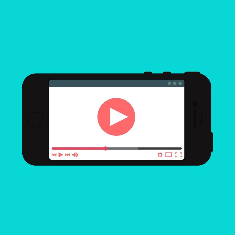 Web Template of Smartphone Video Form vector