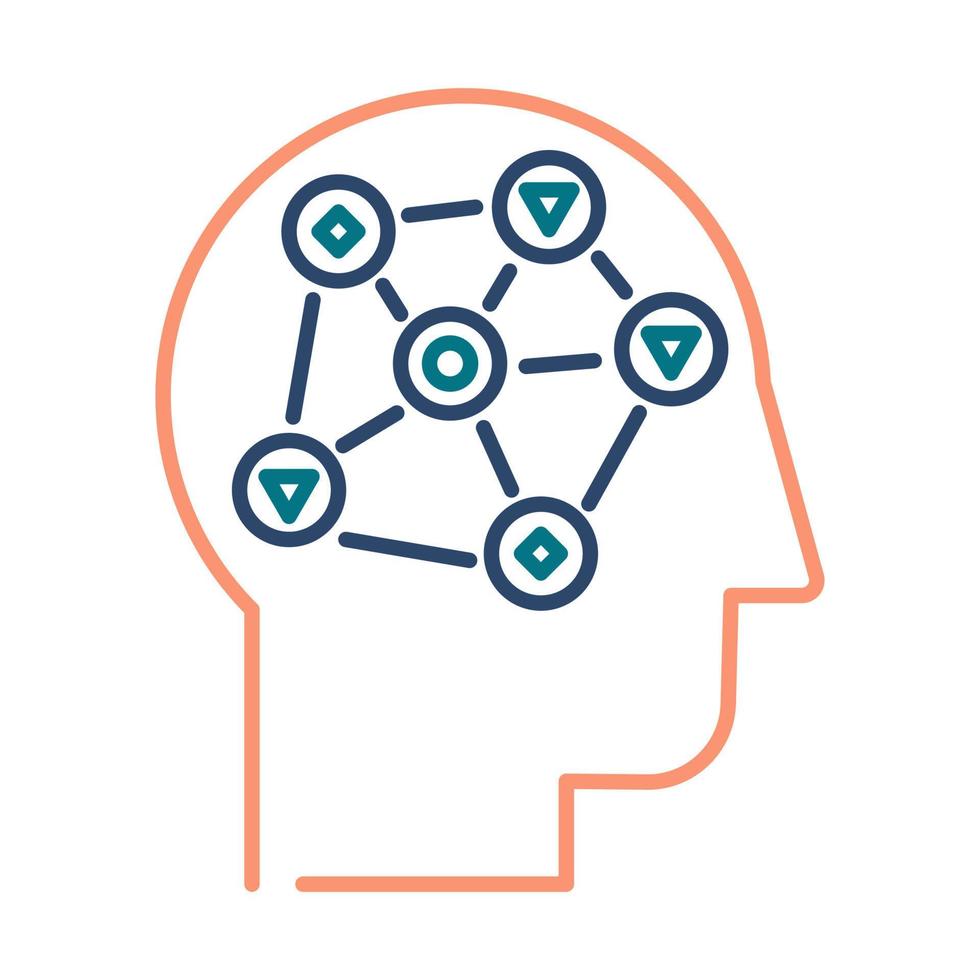 Data analysis linear vector icon on white background