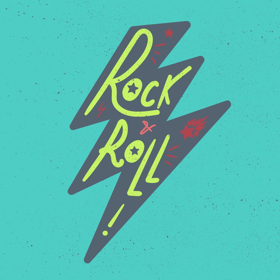 Rock and Roll Lettering vector