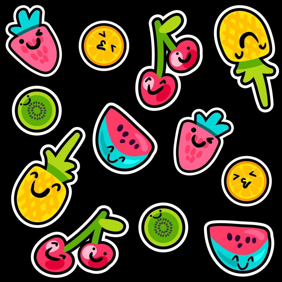 Summer Fruits Patterns vector