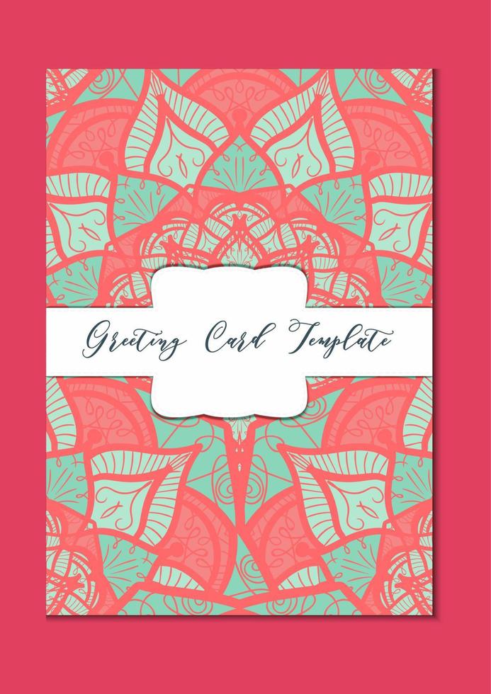 Mandala vintage template card vector