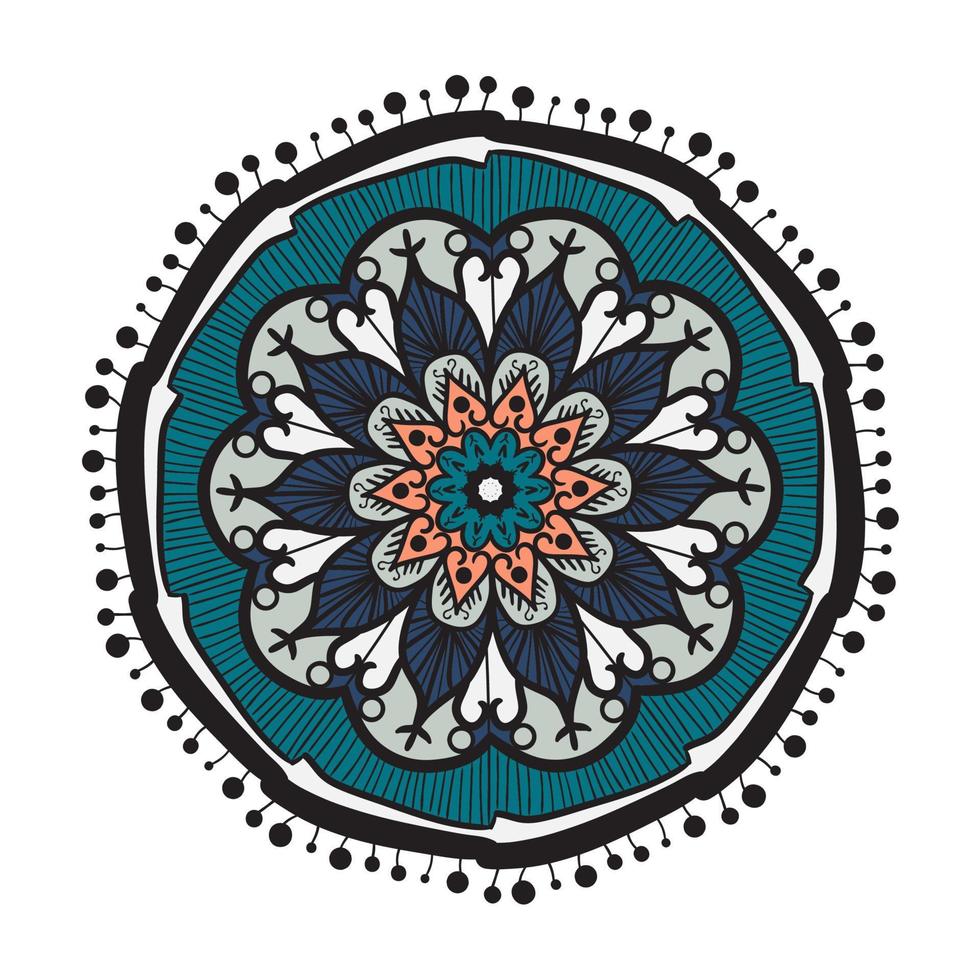 Mandala Line Template vector