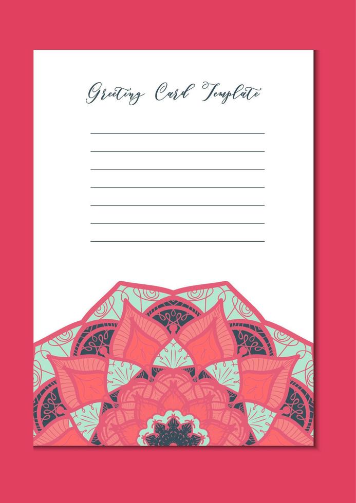 Mandala vintage template card vector