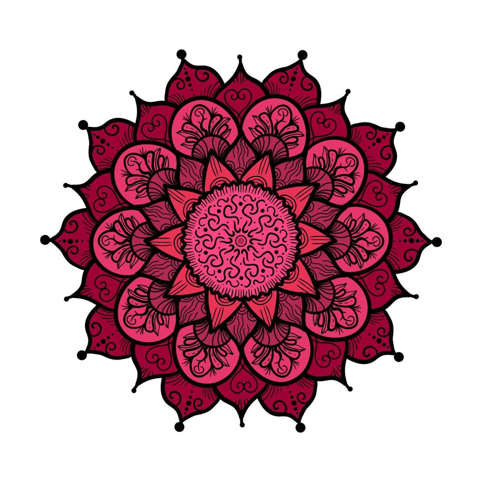 Mandala Line Template vector