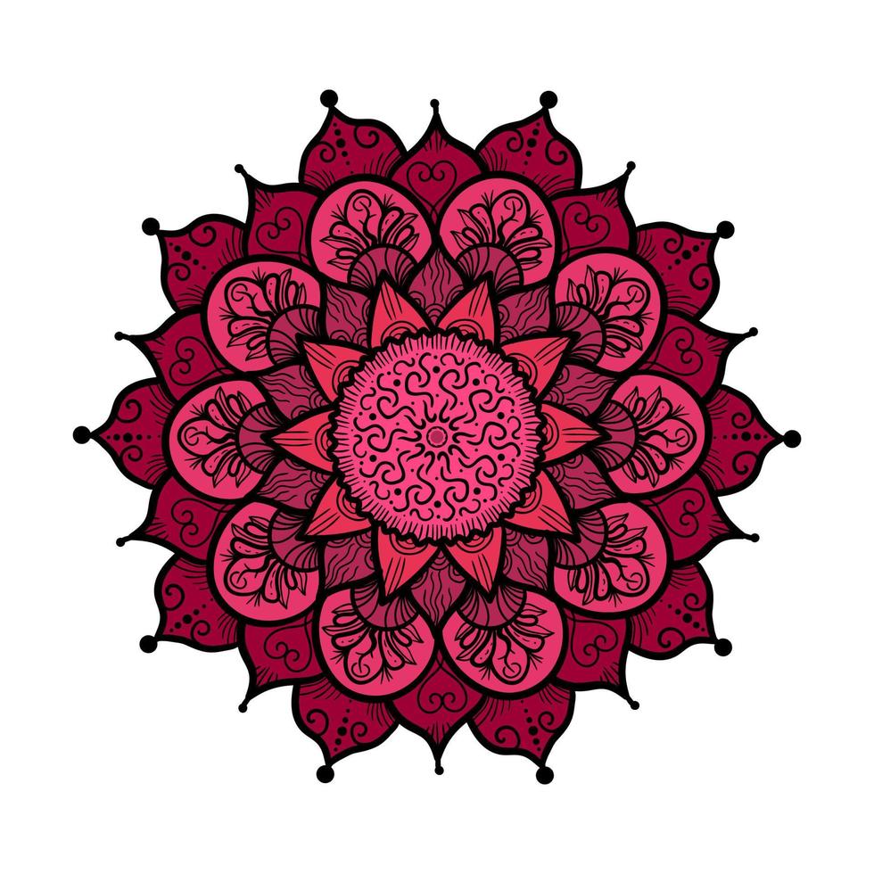 Mandala Line Template vector