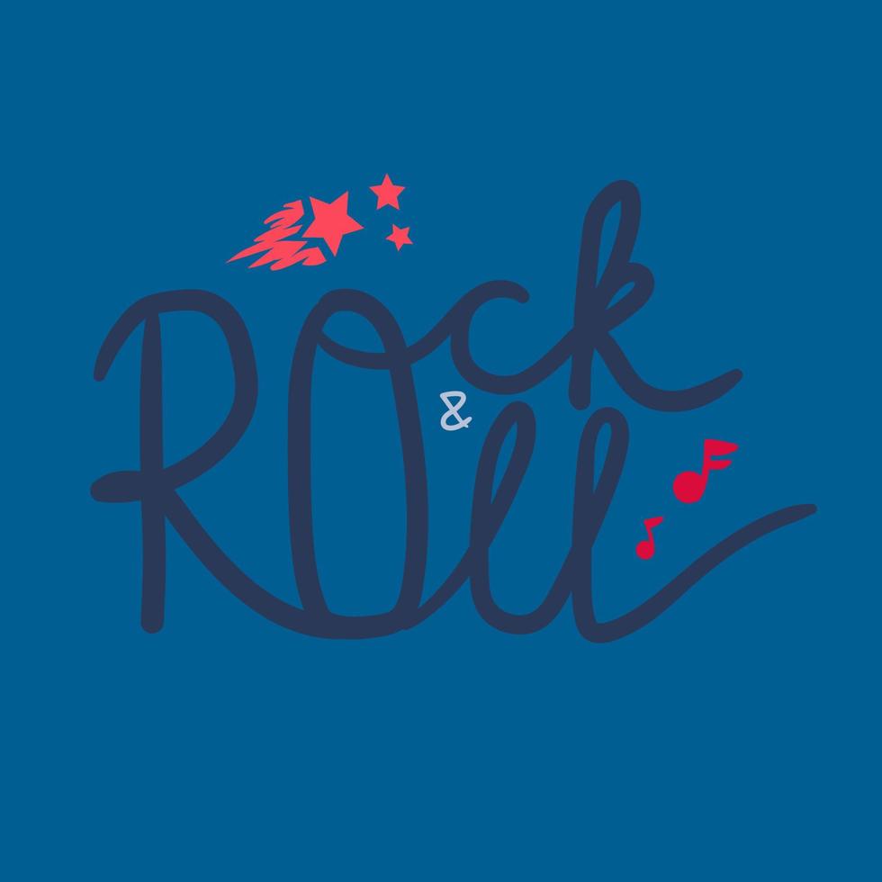 Rock and Roll Lettering vector