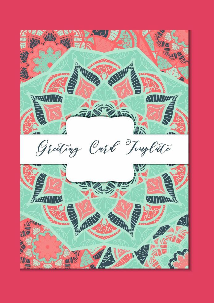 Mandala vintage template card vector