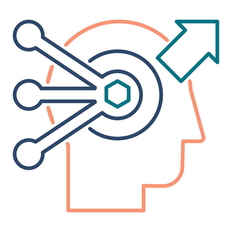 Problem solving and decision making linear vector icon