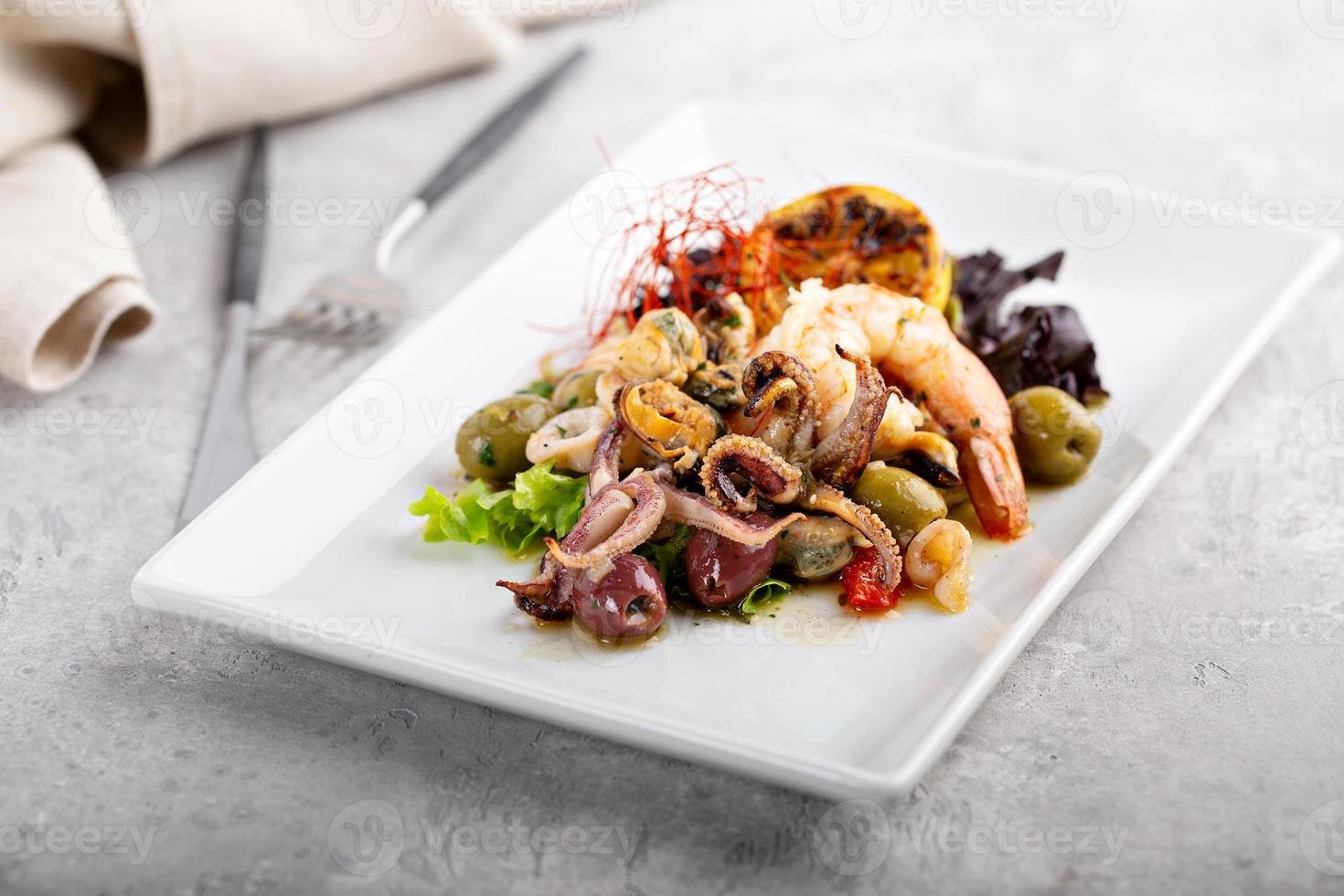 Seafood octopus salad photo