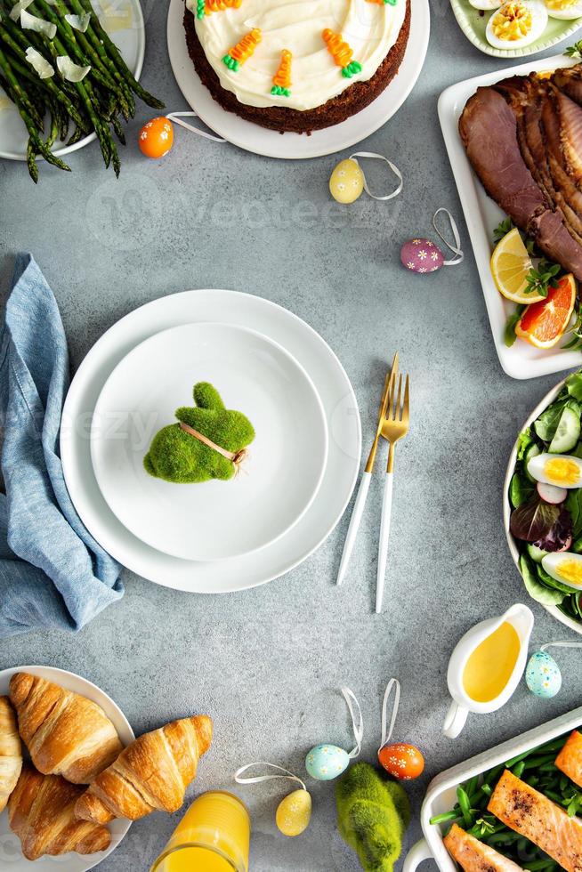 Big Easter brunch with ham photo