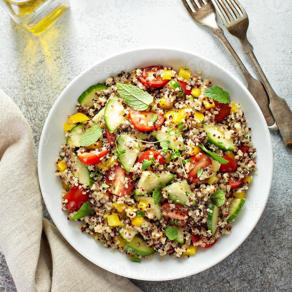 Fresh quinoa tabbouleh salad photo