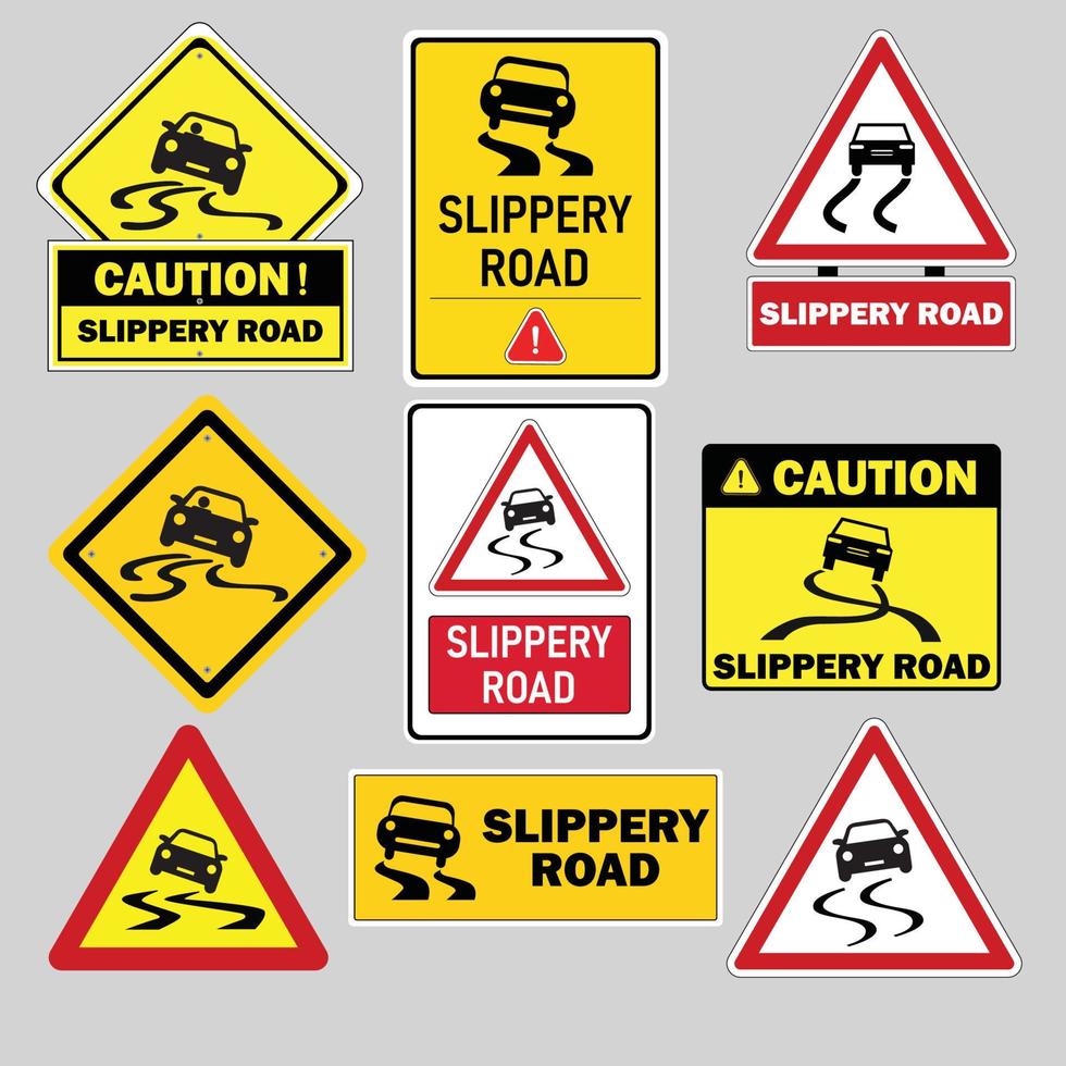 Slippery road a nice poster vector