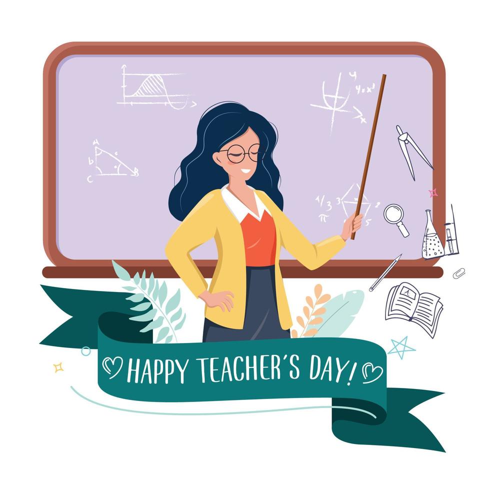 World Teachers Day background poster vector