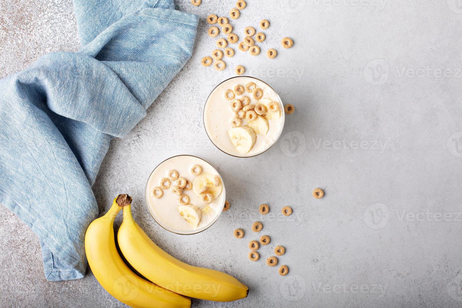 Healthy banana smoothie photo