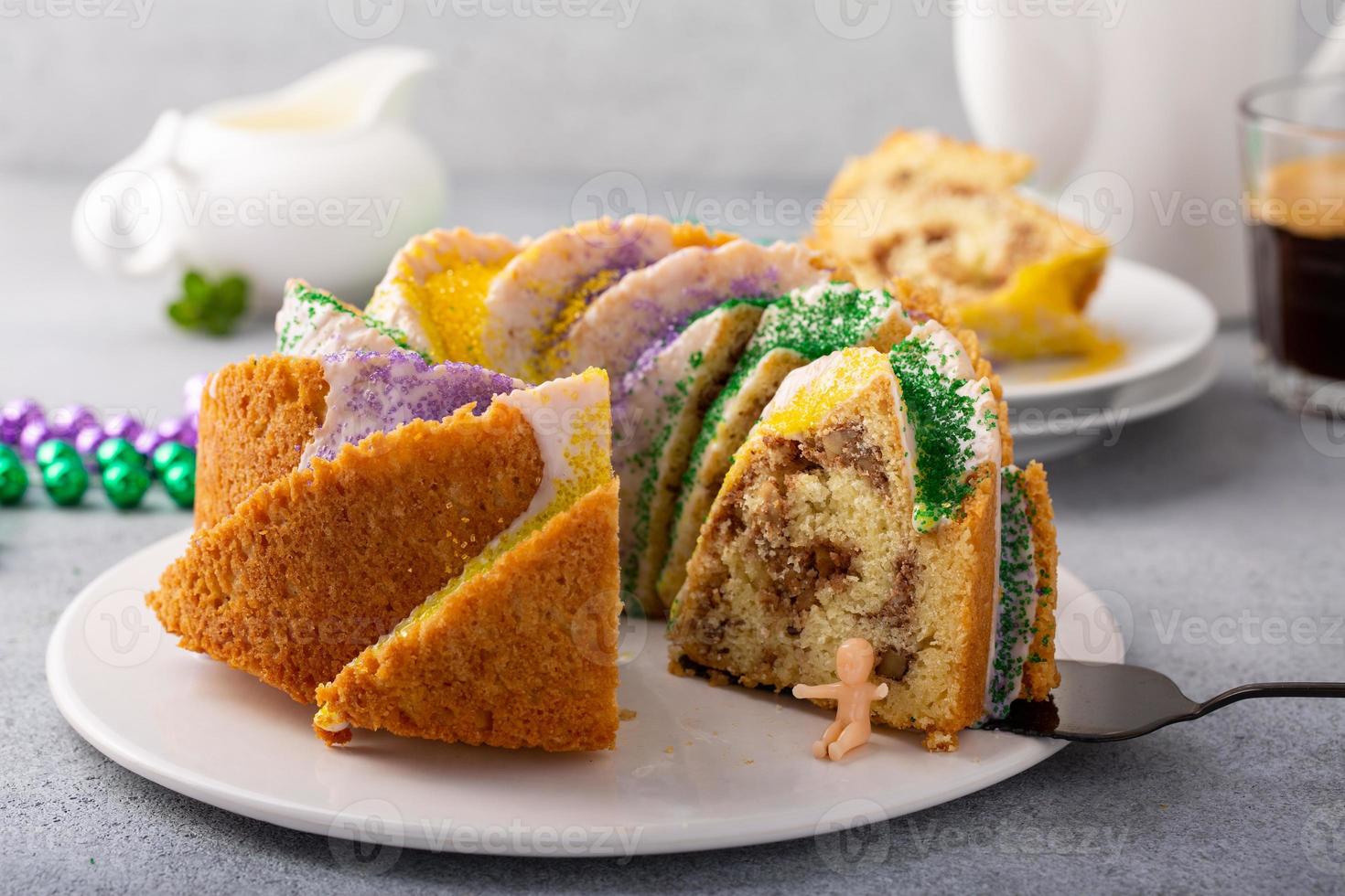 King cake with traditional decoration photo