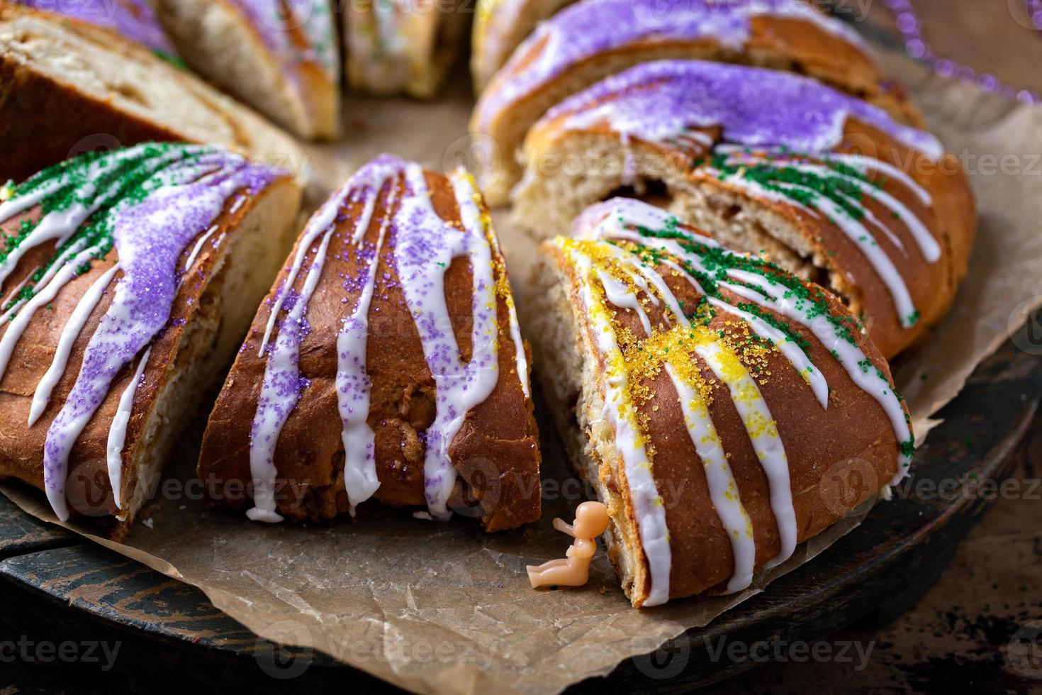 pastel de rey para mardi gras foto