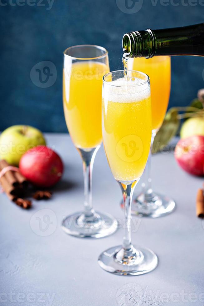 Apple mimosa cocktail photo