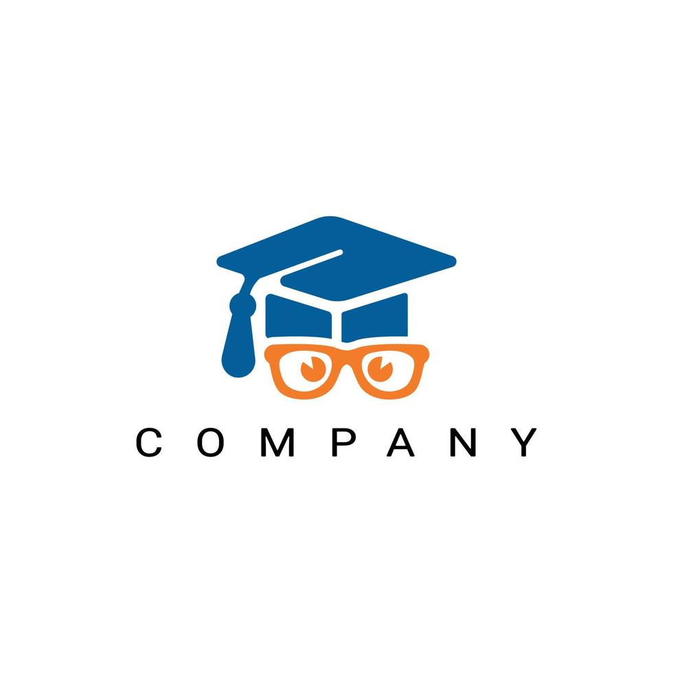 School Geek logo, Geek person logo template vector