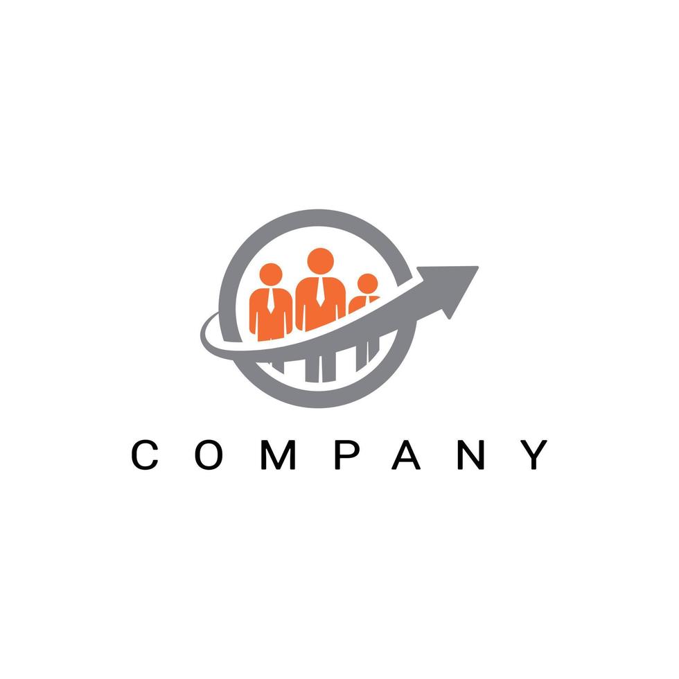 Recruiting Group logo, People Connect logo template vector