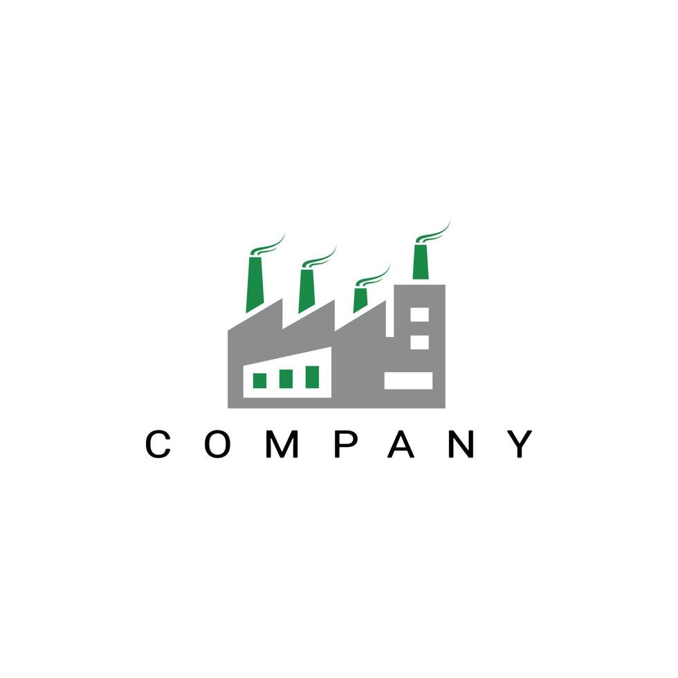 Factory logo, Factory, industrial production, building logo template vector