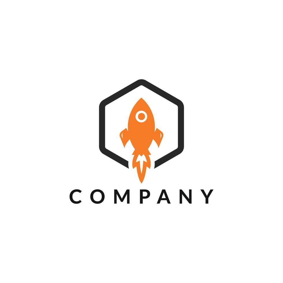 Rocket Media logo, Startup, launching logo template vector