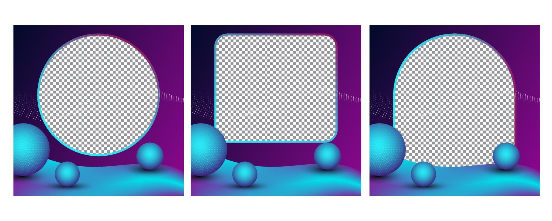 creative social media post frame vector ilustration without any text.