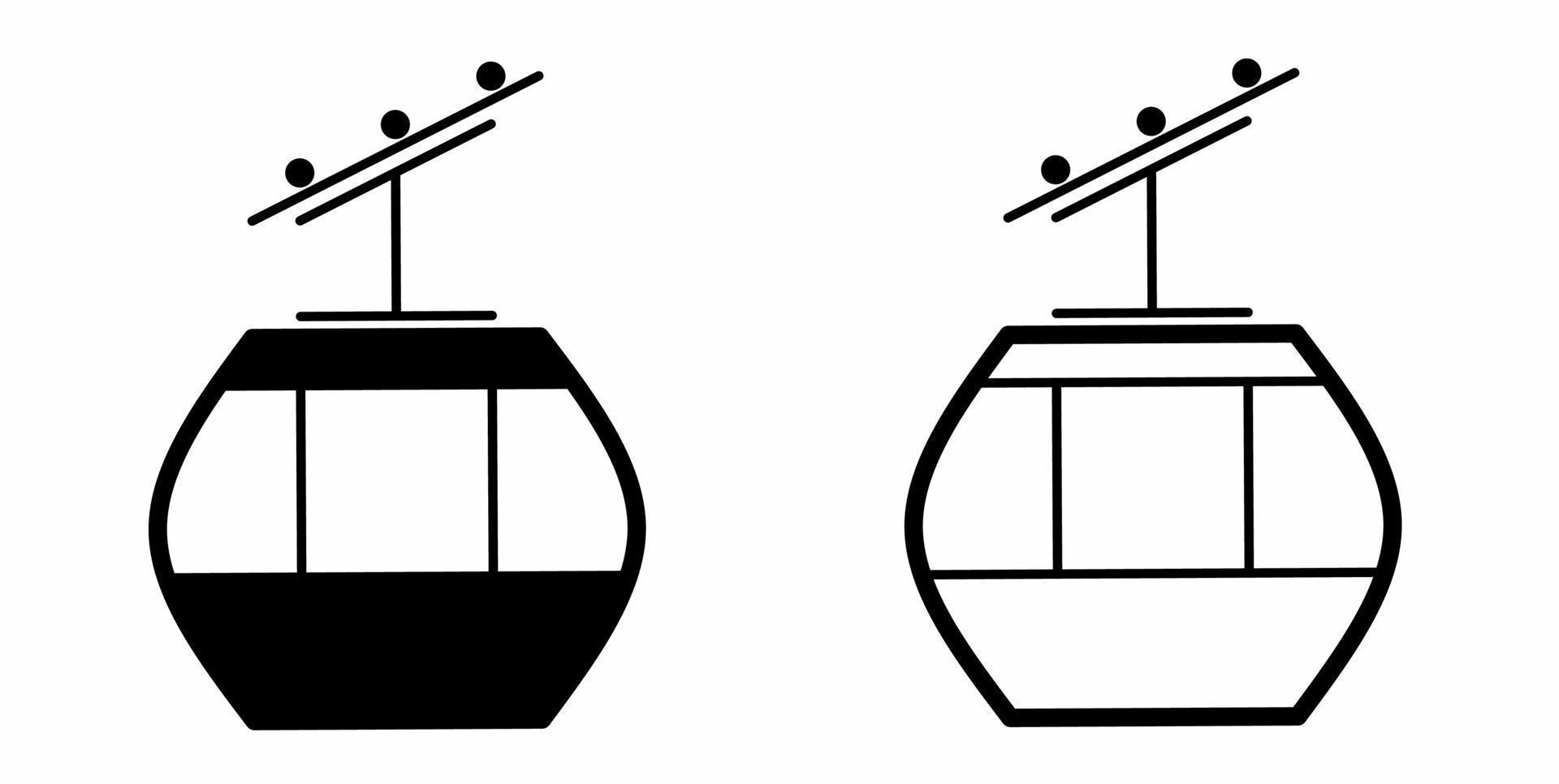 aerial lift icon set isolated on white background vector