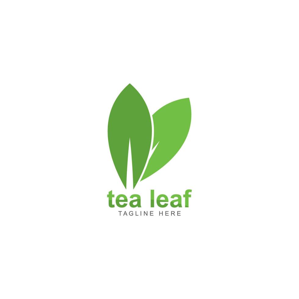 tea leaf logo vector icon illustration