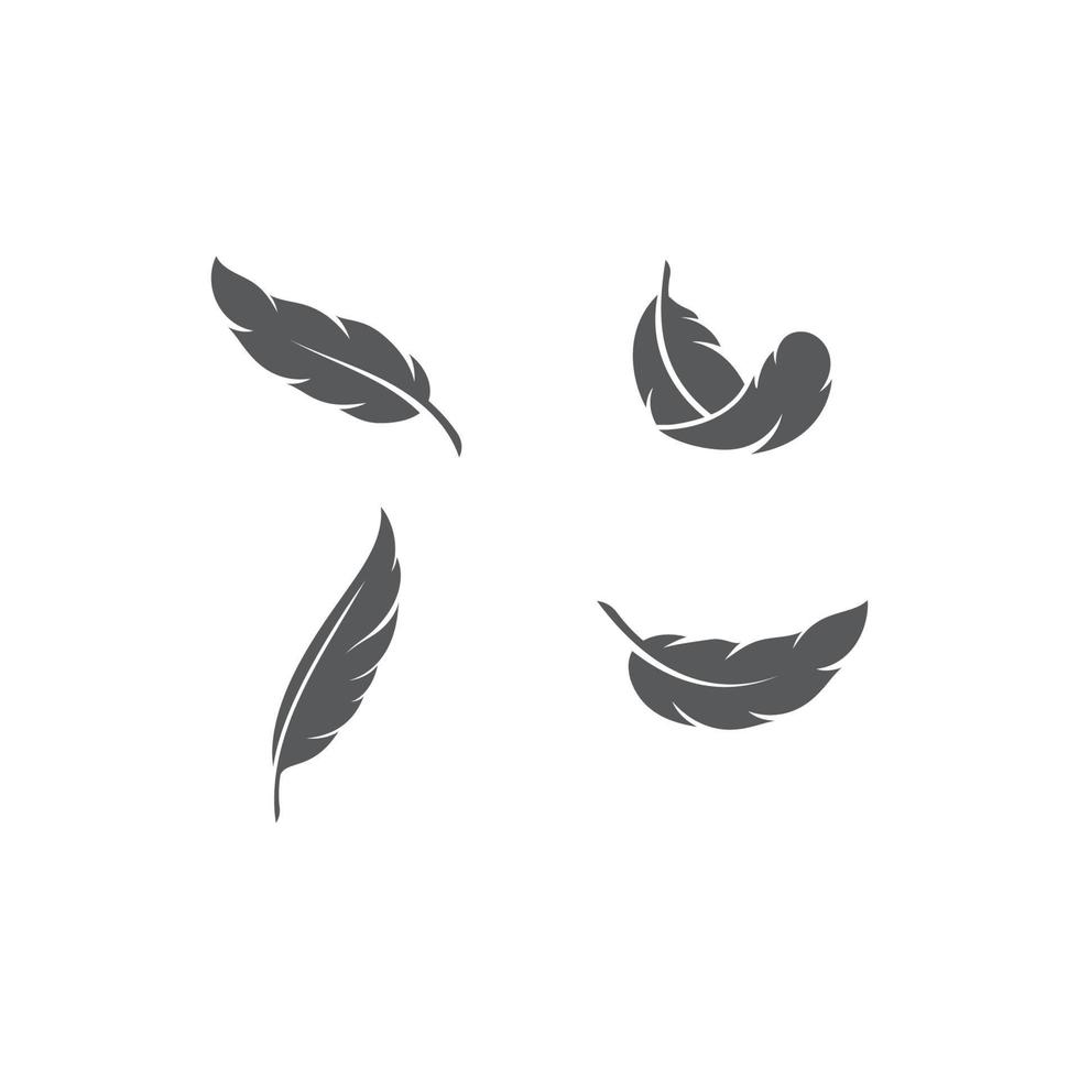 feather logo template vector icon