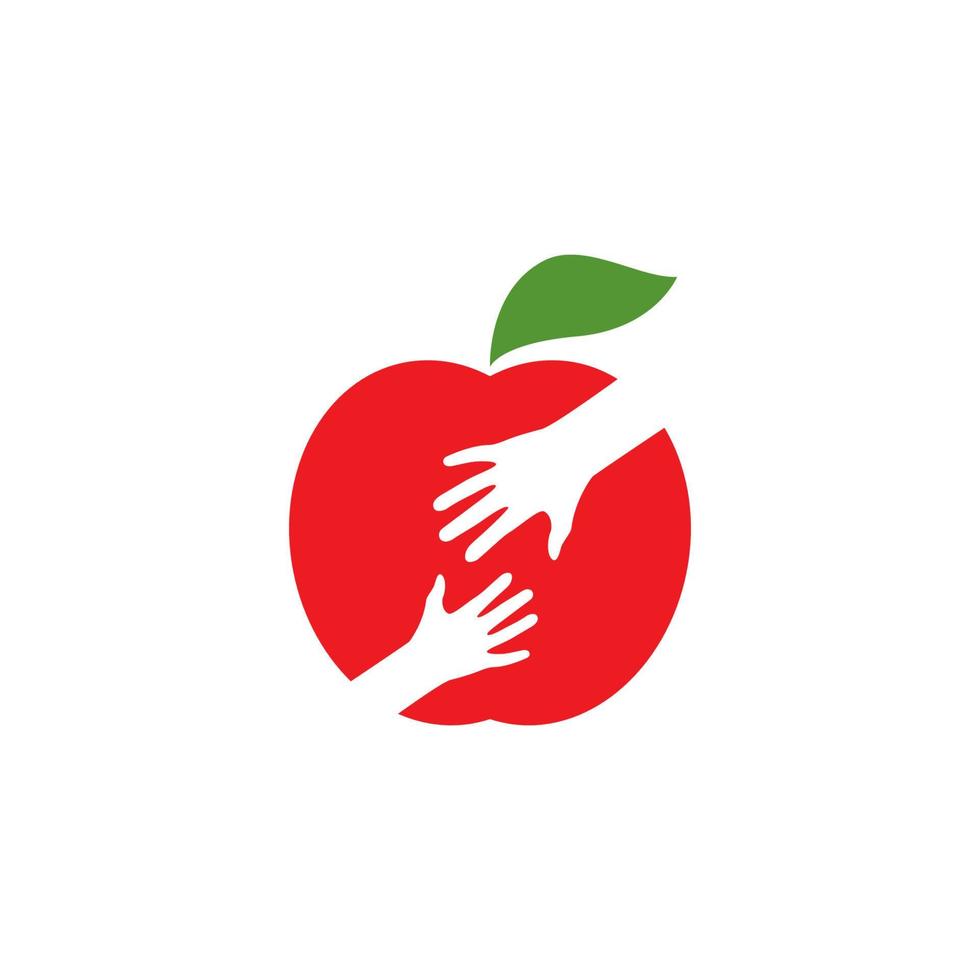 Ilustración de vector de plantilla de logotipo de Apple