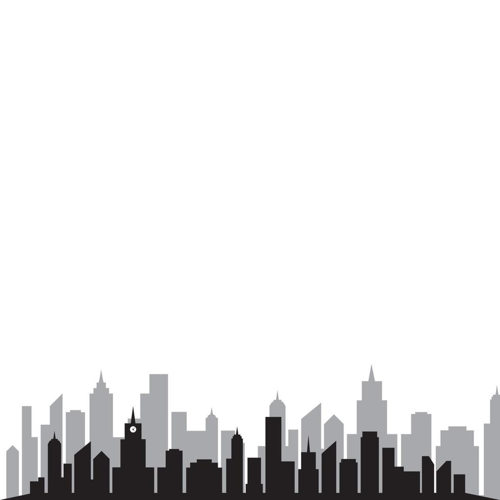 Modern city skyline concept vector illustration