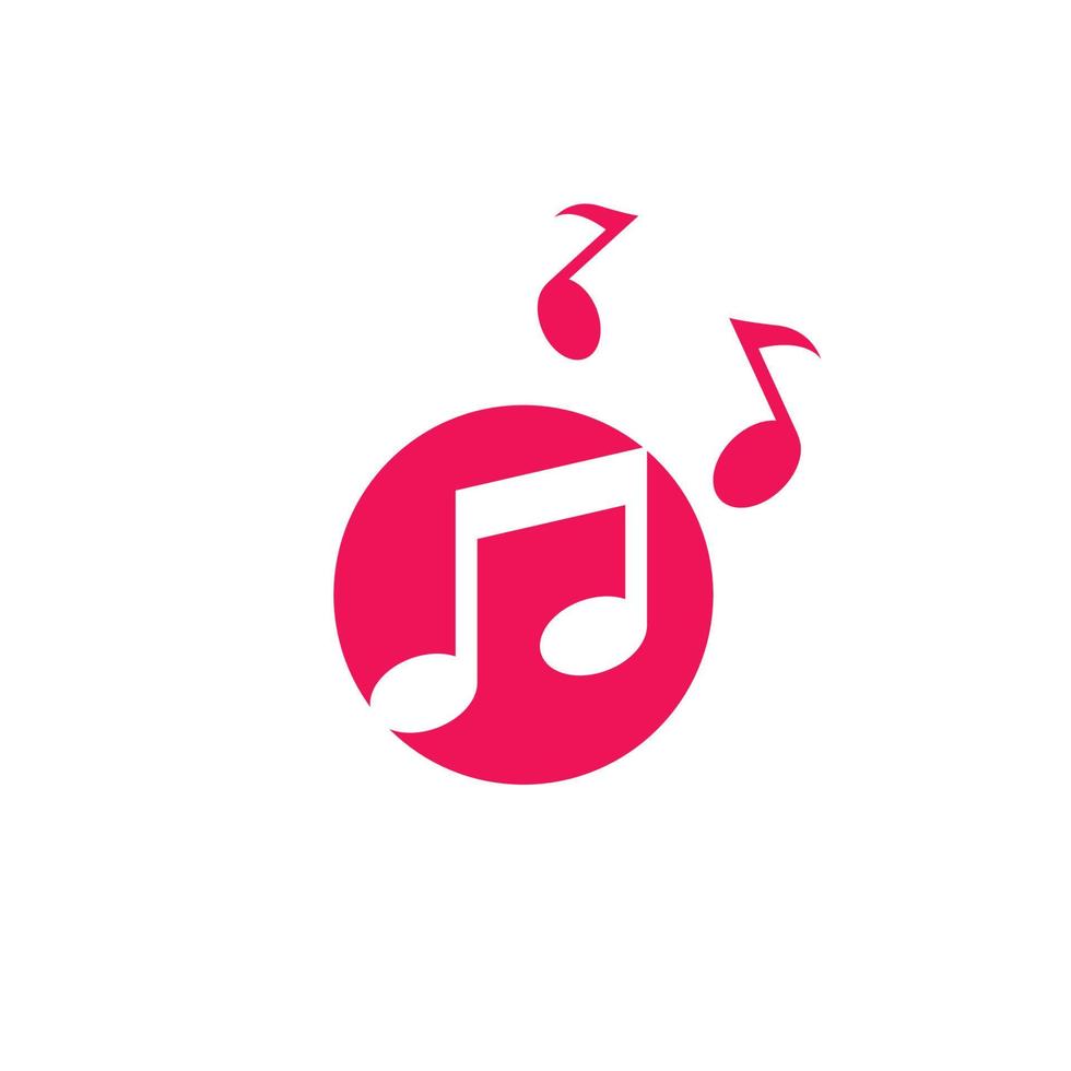 Music note vector icon illustration