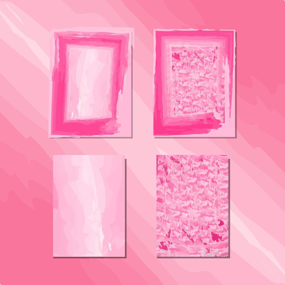 conjunto de fondo rosa y blanco. colección de plantillas de fondo de tarjeta. vector