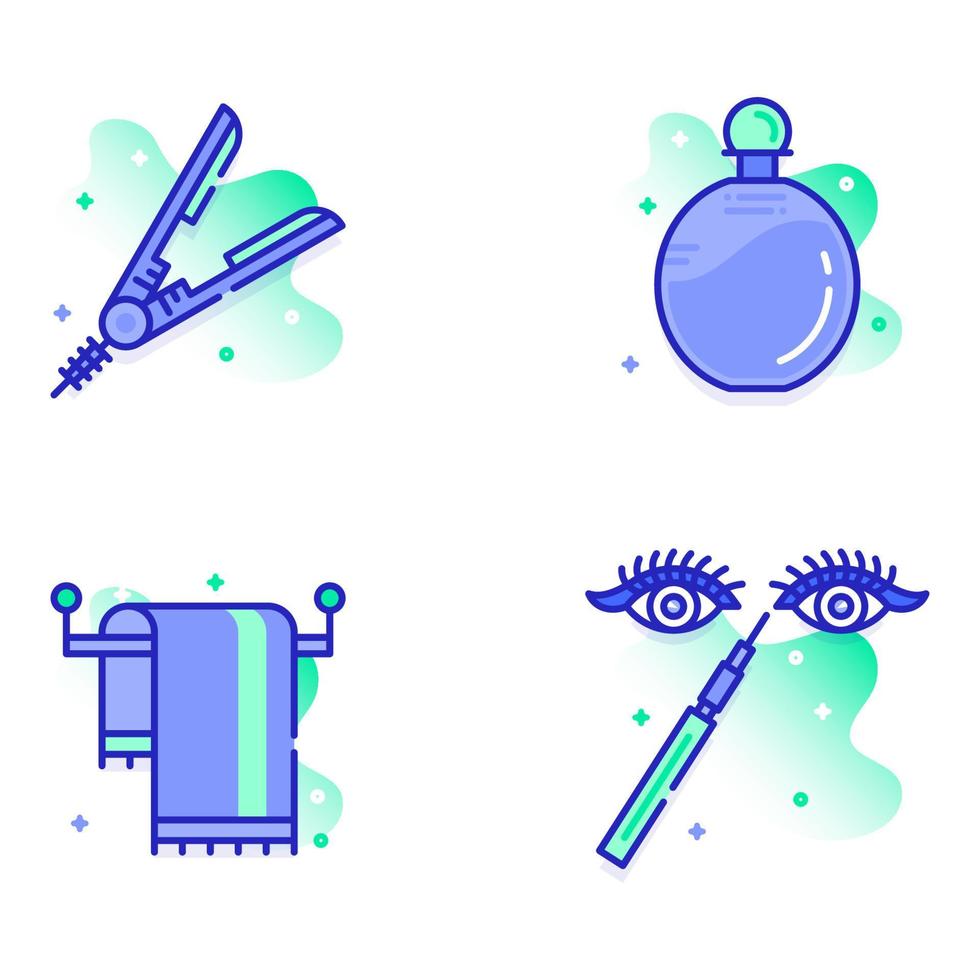 iconos de ilustración de belleza y cosmética vector