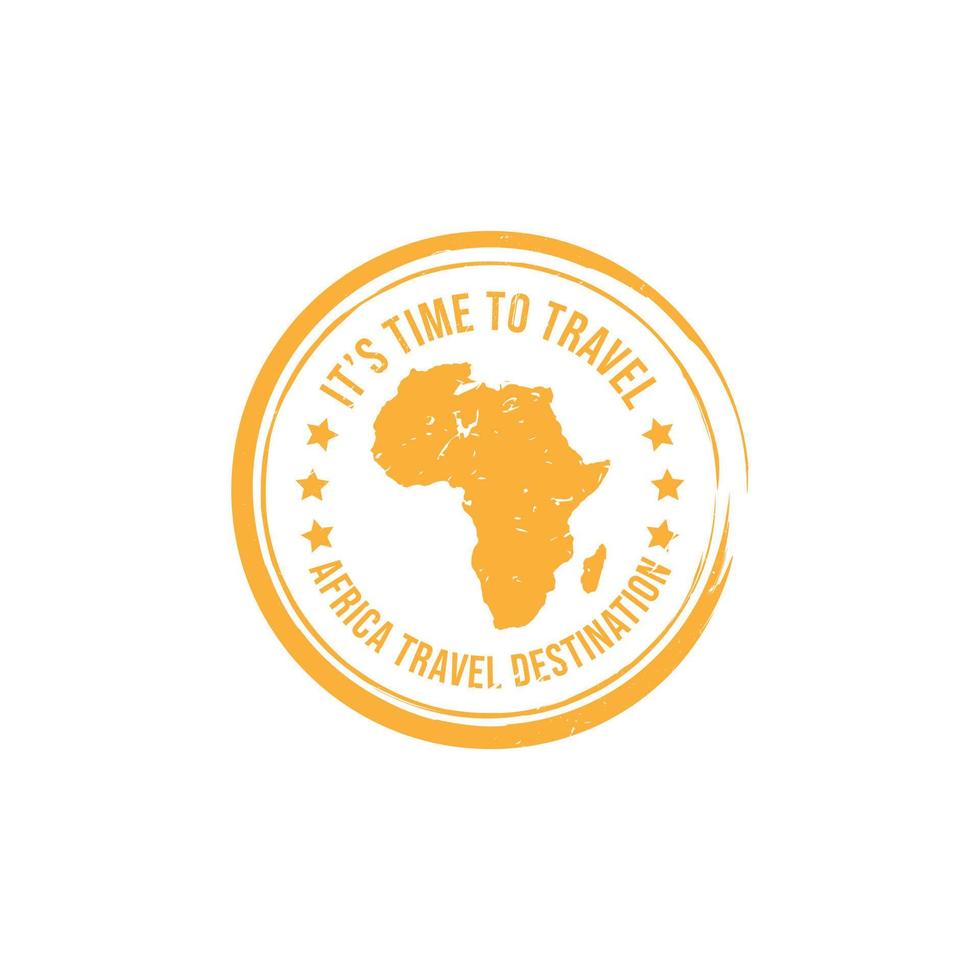Grunge rubber stamp with the text Africa icon map vector