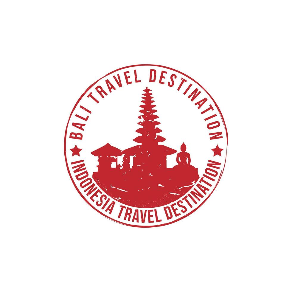 Bali logo sign. Travel rubber stamp with the name and map of island vector