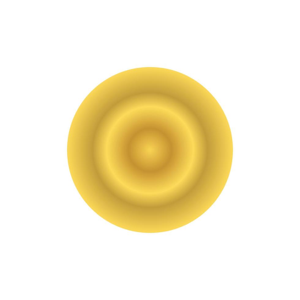 Chinese coin, monet, money. Golden color circle with gradient. Design element for the festive. vector