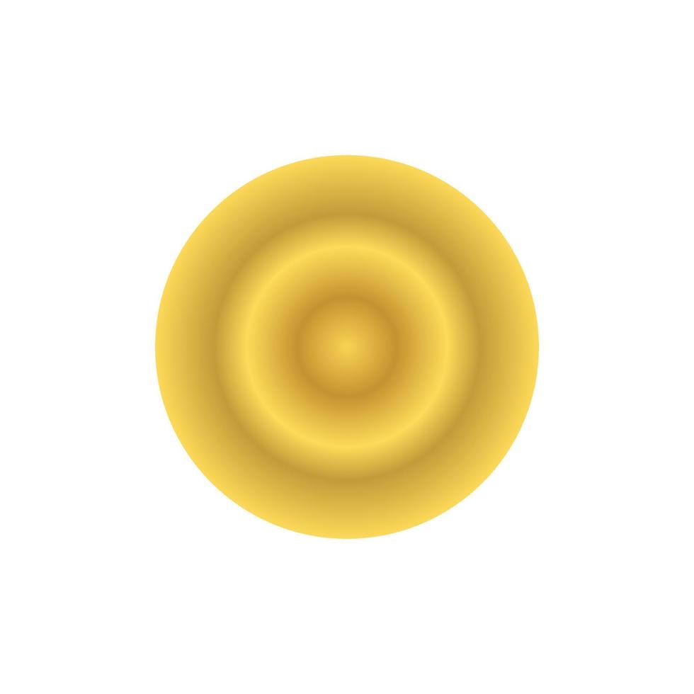 Chinese coin, monet, money. Golden color circle with gradient. Design element for the festive. vector