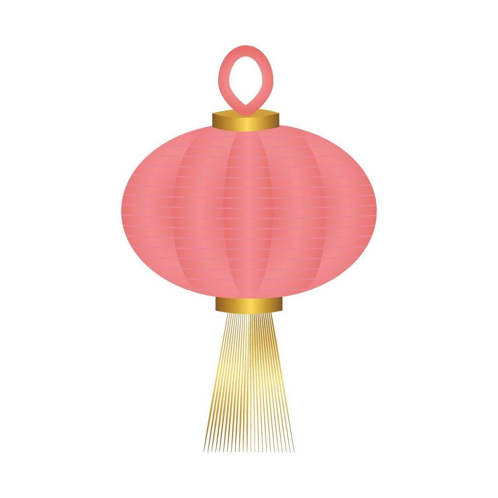 Chinese lantern pink. Vector illustration.