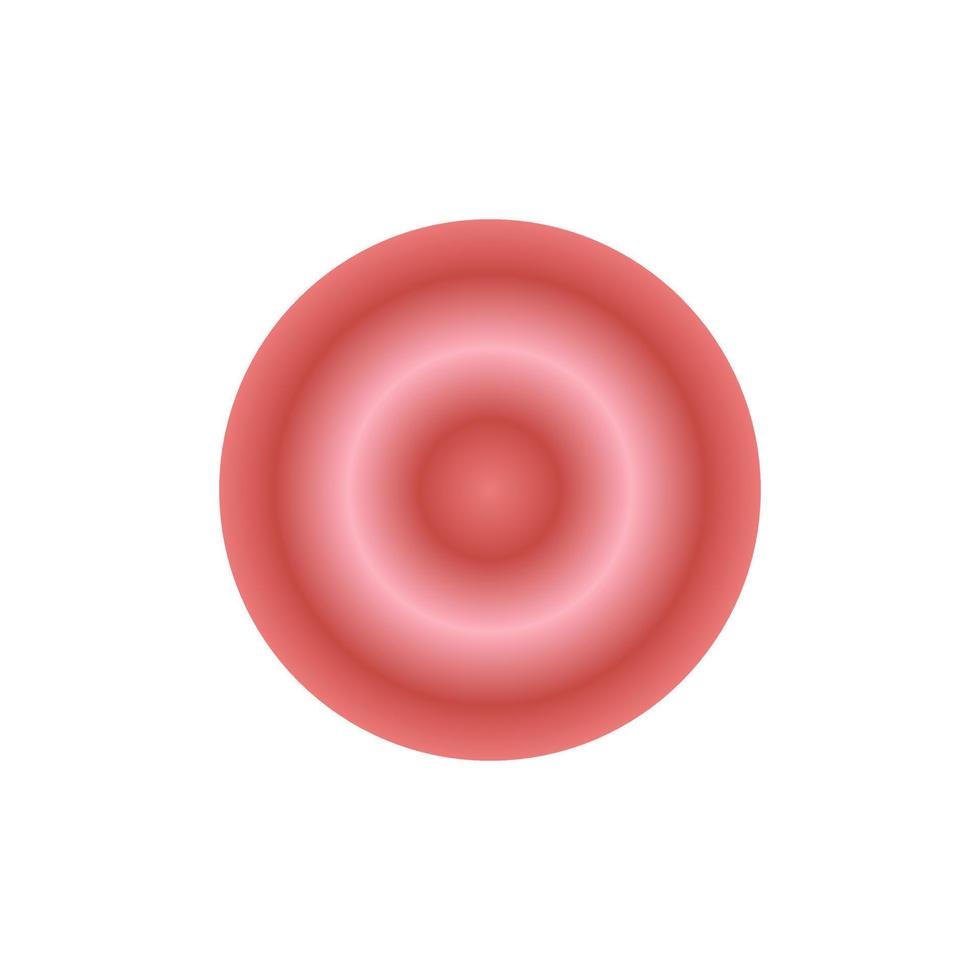 Chinese coin, monet, money. Pink color circle with gradient. Design element for the festive. vector