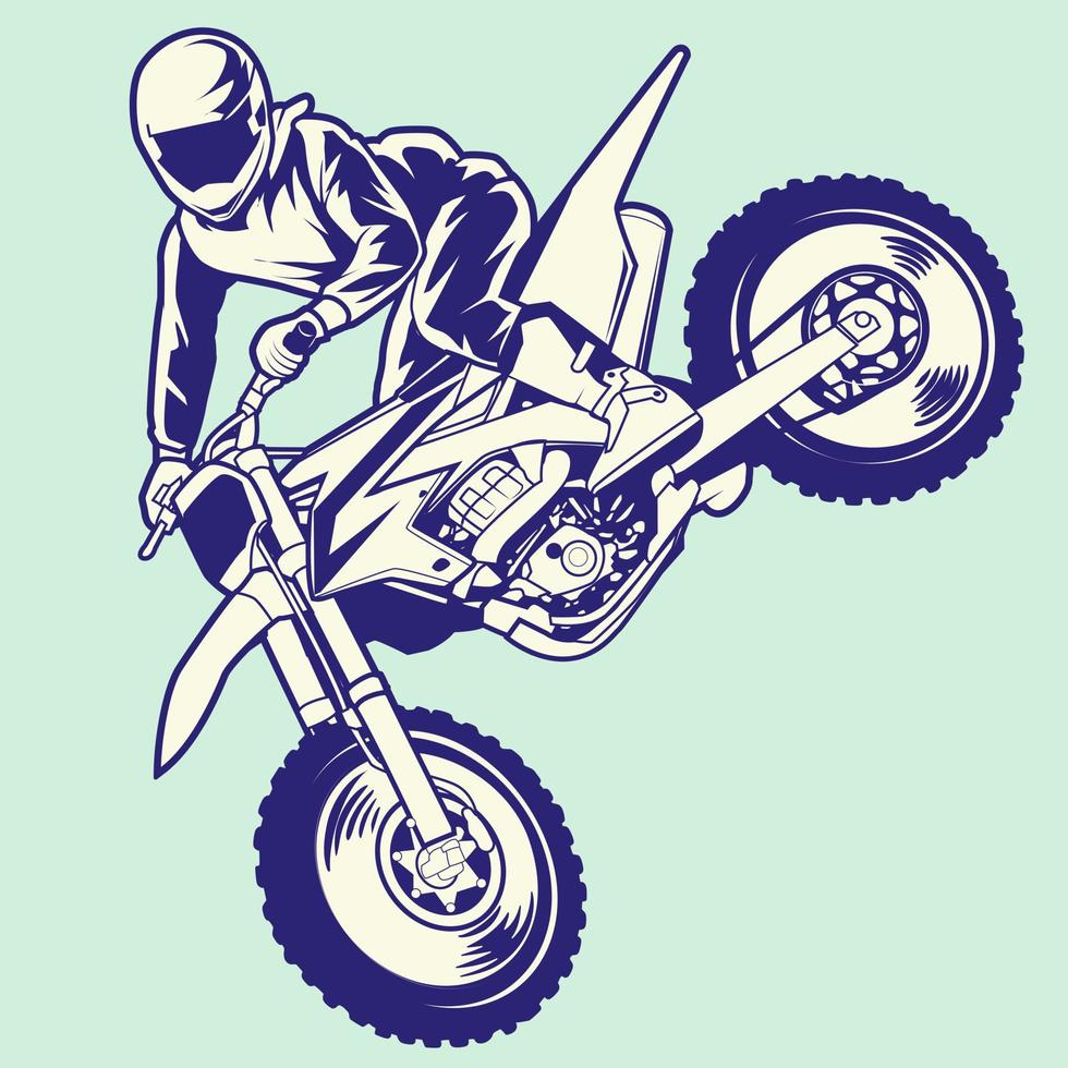 gráfico de diseño ilustrativo de motocross, perfecto para el diseño vector