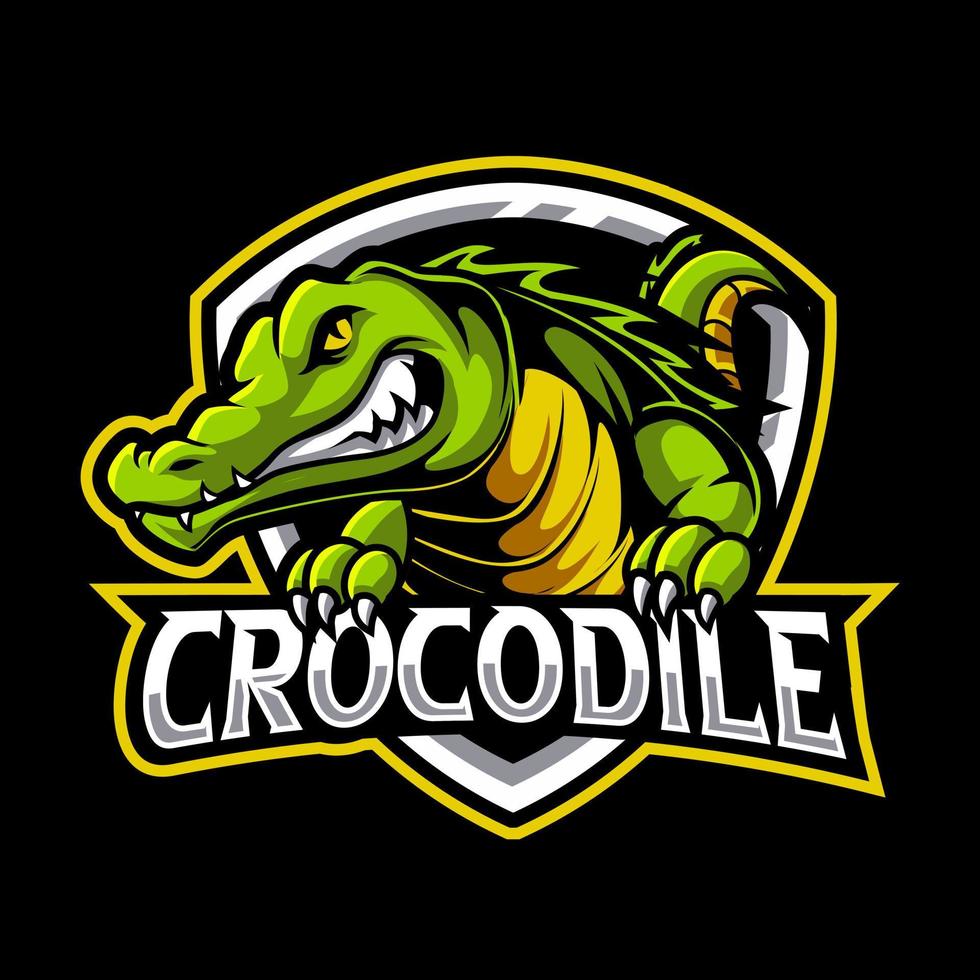 crocodiles mascot logo vector design illustration